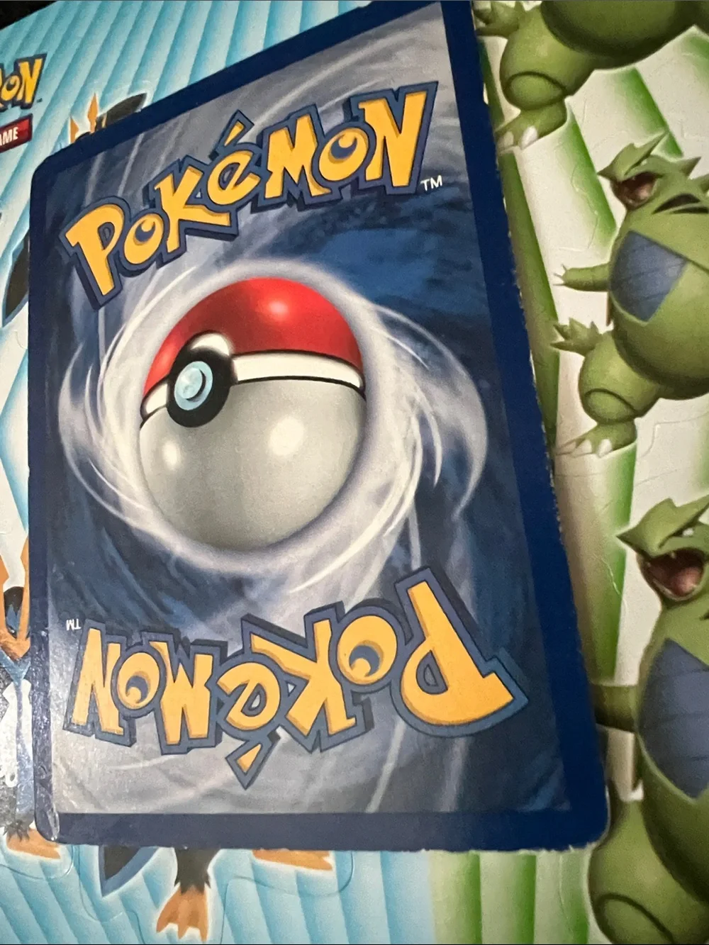 Pokemon Exeggcute Card — Pink Eggs with Yellow Border and Green Card Face
